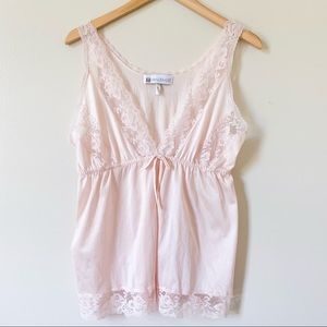 Vintage Blush Lingerie Top With Lace // Si…
